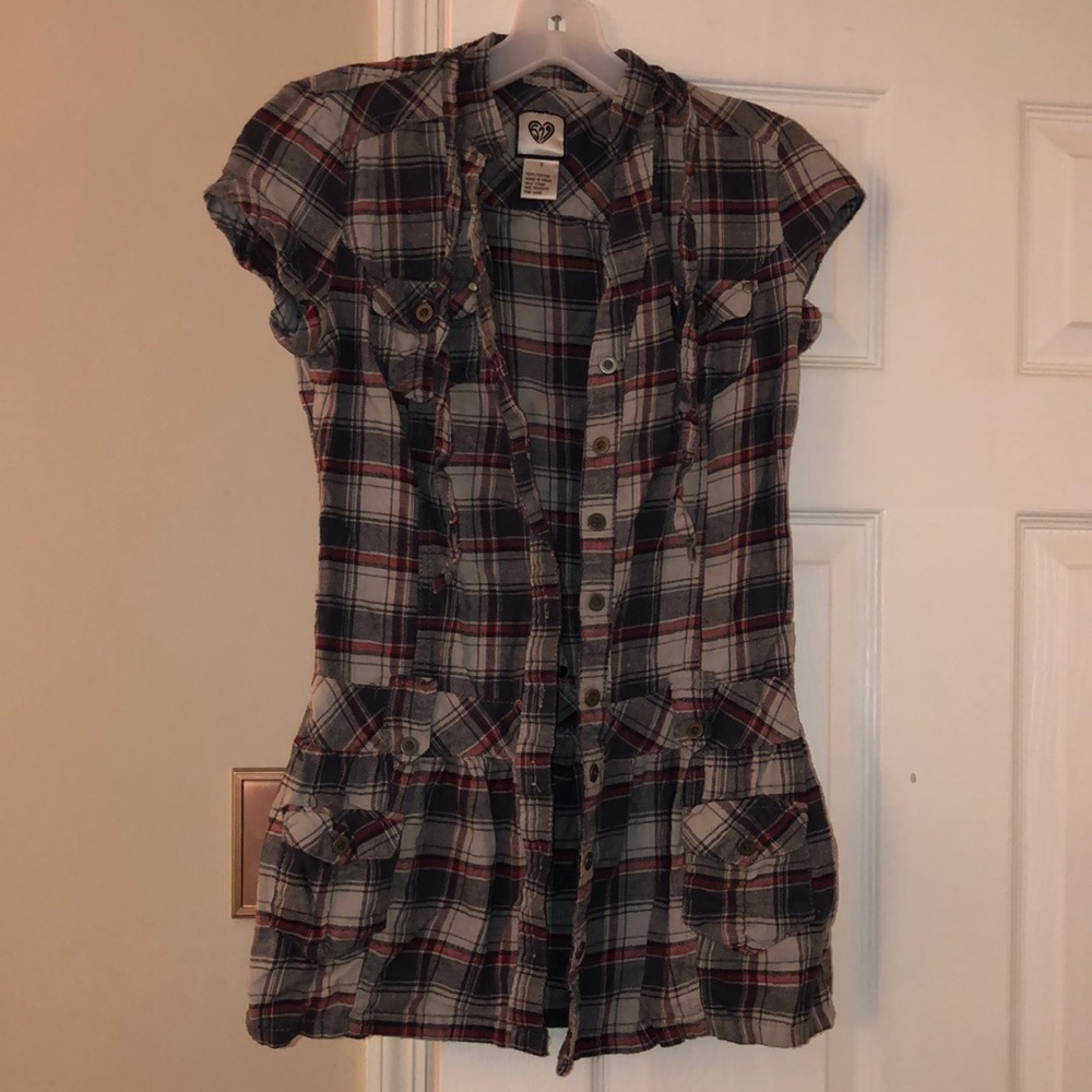 Peplum flannel